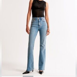 Abercrombie size 27/4 R dark wash vintage flare high rise
